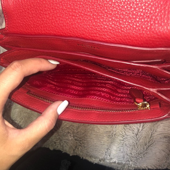 Authentic Red Prada Crossbody - Picture 4 of 8